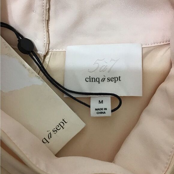 Cinq a Sept Mock Neck Satin Silk Sleeveless Top Size Medium New With Defects - Picture 10 of 16